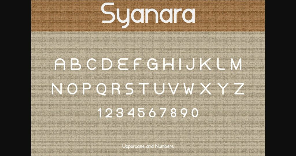 Syanara Font Poster 10