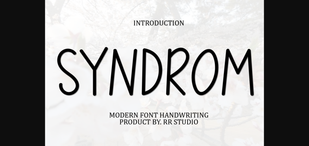 Syndrom Font Poster 1