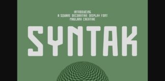 Syntak Font Poster 1