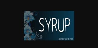 Syrup Font Poster 1