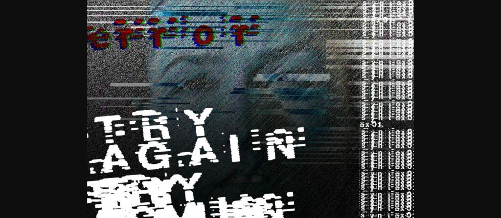 Bams Glitch V2 Font Poster 5