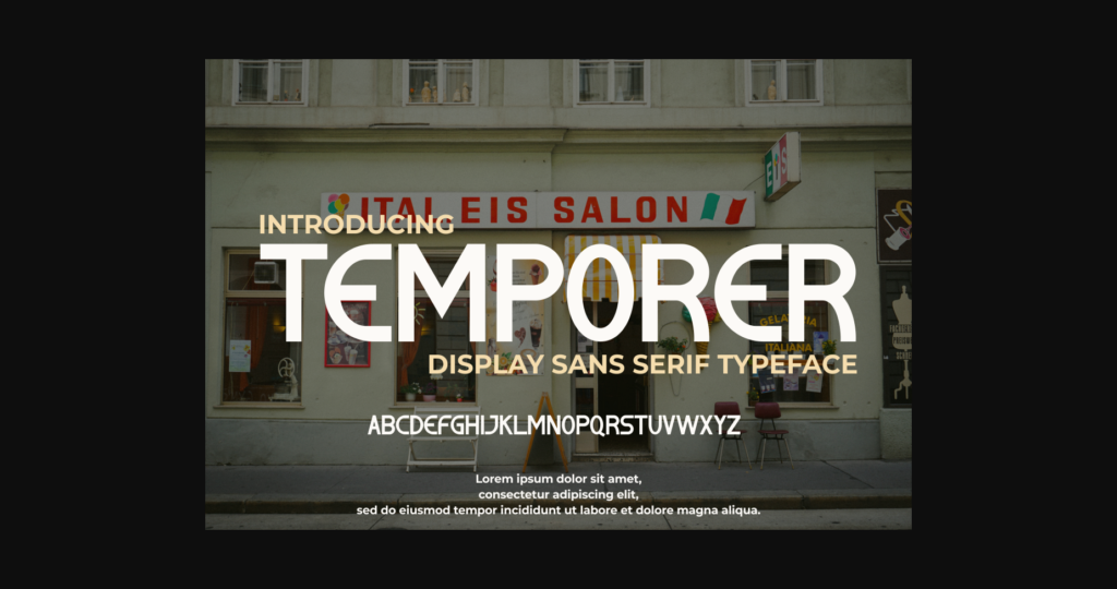 Temporer Font Poster 3