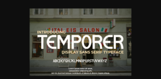 Temporer Font Poster 1