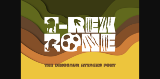 T-Rex Zone Font Poster 1