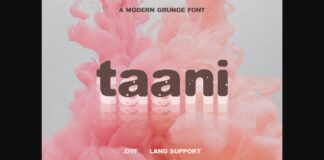 Taani Font Poster 1