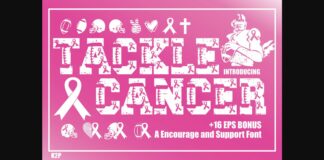 Tackle Cancer Font Poster 1