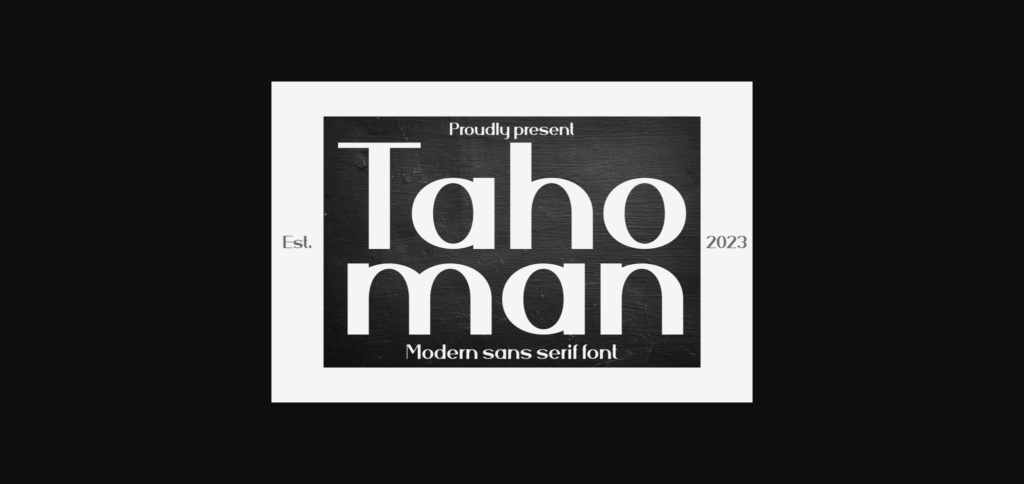 Tahoman Font Poster 3