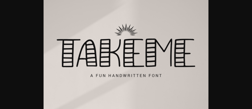 Takeme Font Poster 3