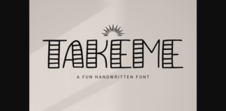 Takeme Font Poster 1