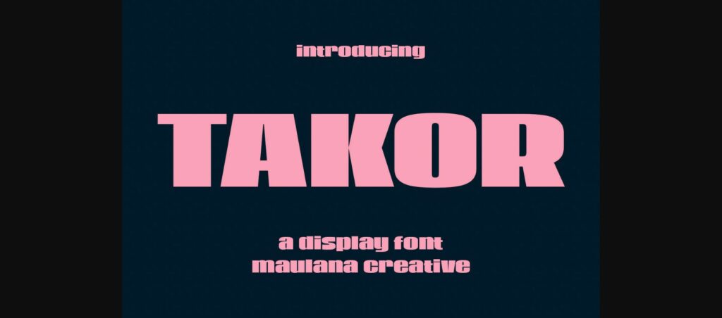 Takor Font Poster 1