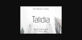 Talidia Font Poster 1