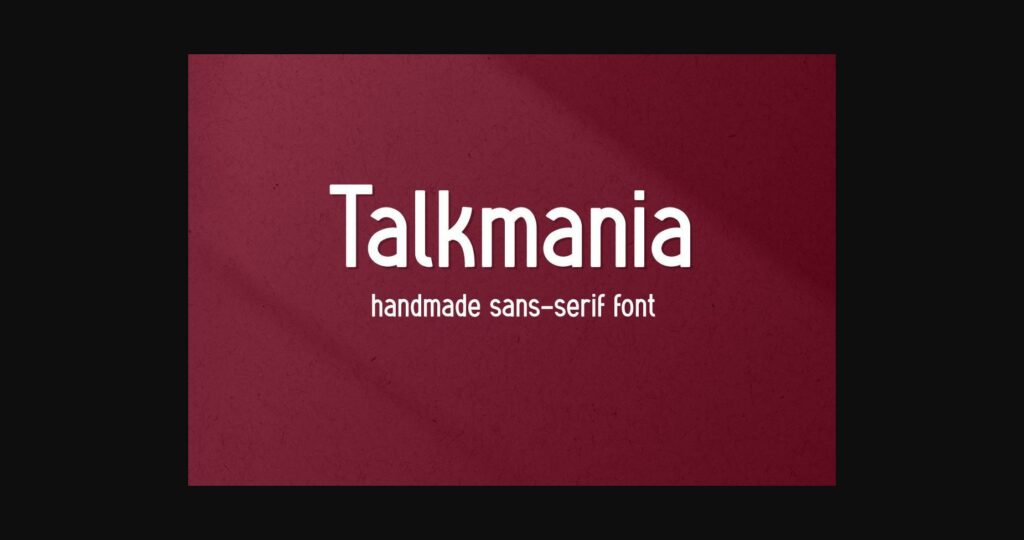 Talkmania Font Poster 3