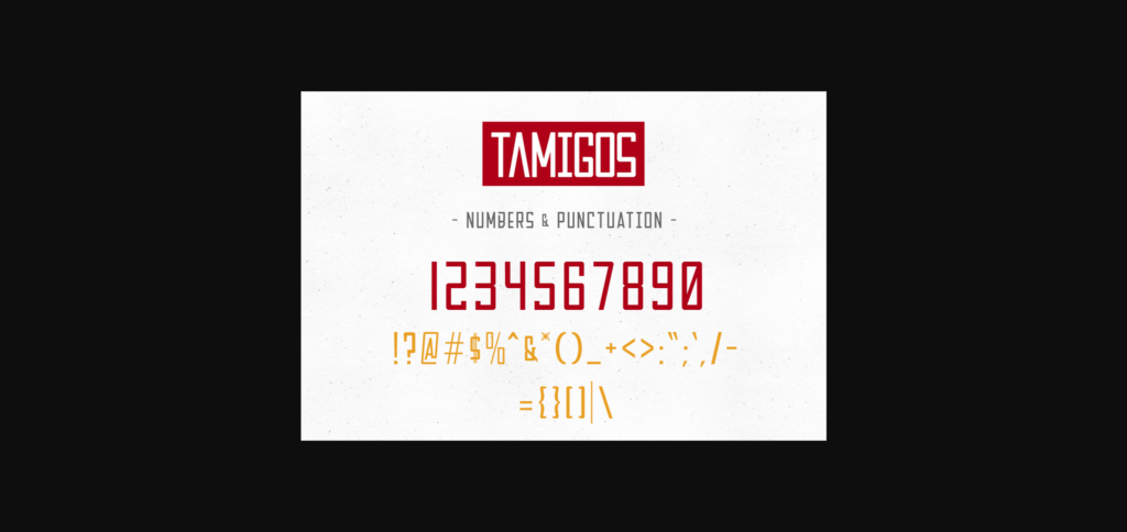 Tamigos Font Poster 8