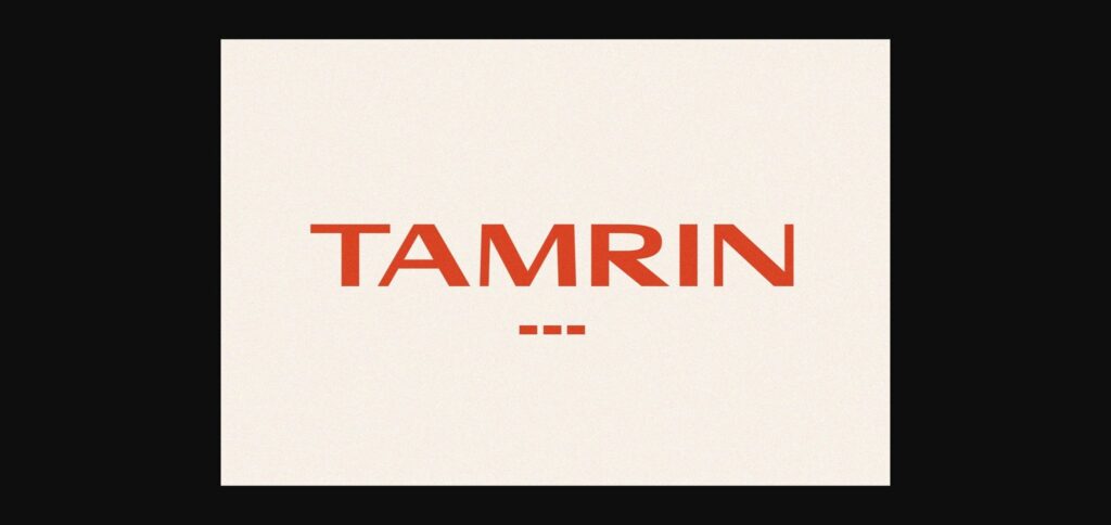 Tamrin Font Poster 1