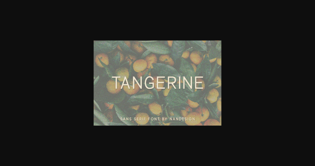 Tangerine Font Poster 3