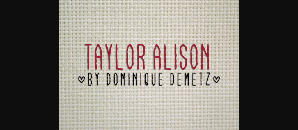 Taylor Alison Font Poster 3