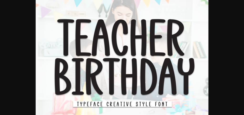 Teacher Birthday Font Poster 3