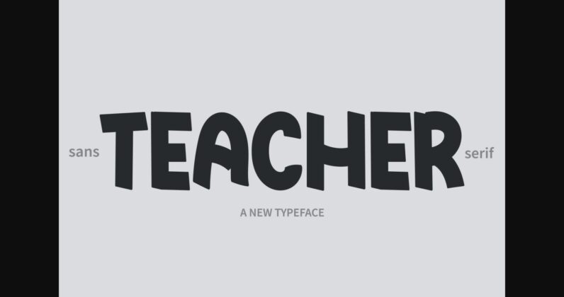 Teacher Font Poster 1