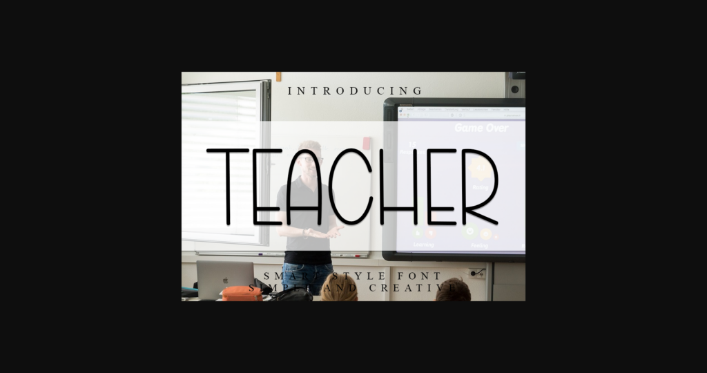 Teacher Font Poster 1