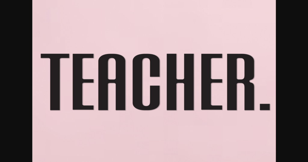 Teacher Font Poster 1