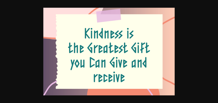 Teacher Kindness Font Poster 5