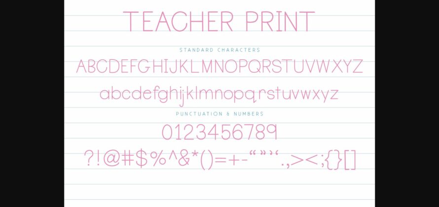 Teacher Print Font Poster 2