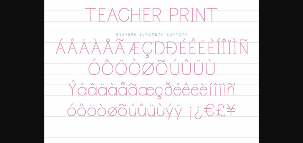 Teacher Print Font Poster 5