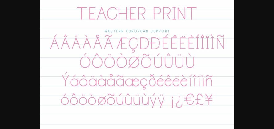 Teacher Print Font Poster 5