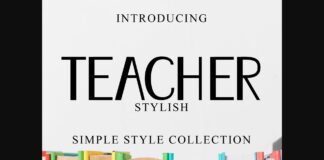 Teacher Stylish Font Poster 1