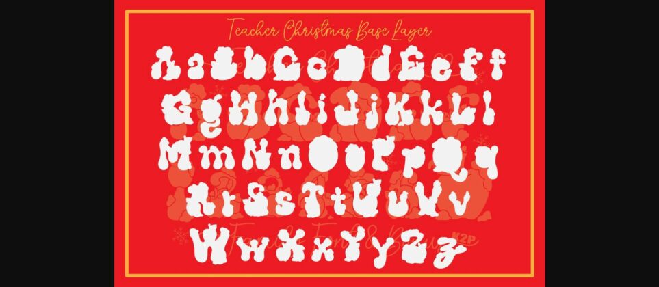 Teacher Xmas Font Poster 11