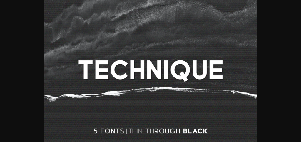 Technique Font Poster 1