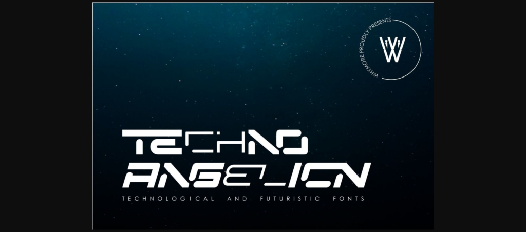 Techno Angelion Font Poster 1