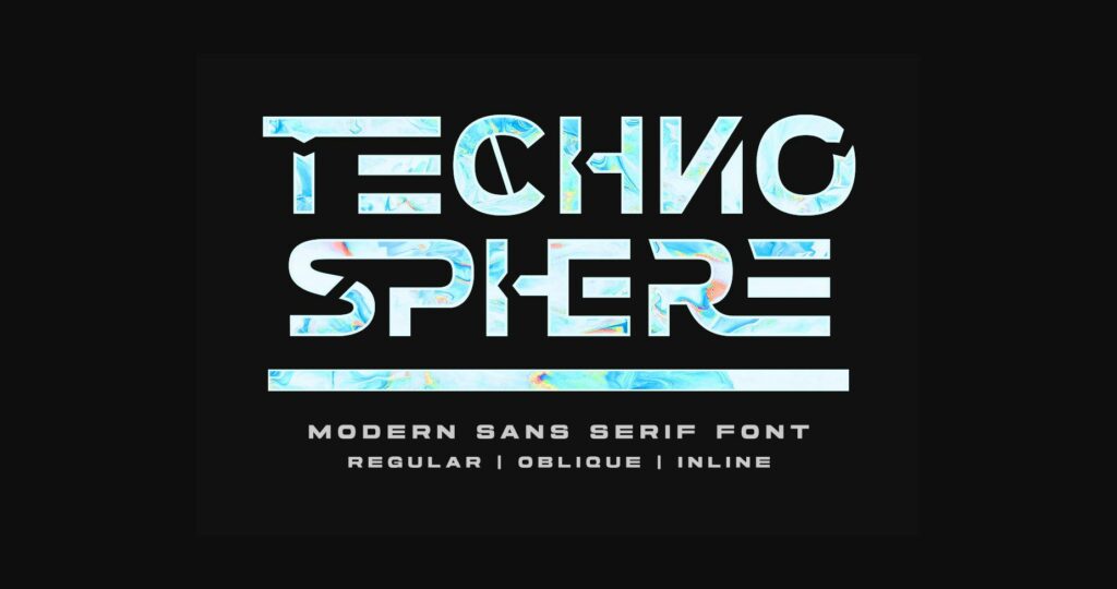 Techno Sphere Font Poster 3