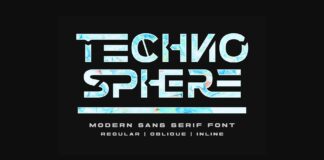 Techno Sphere Font Poster 1