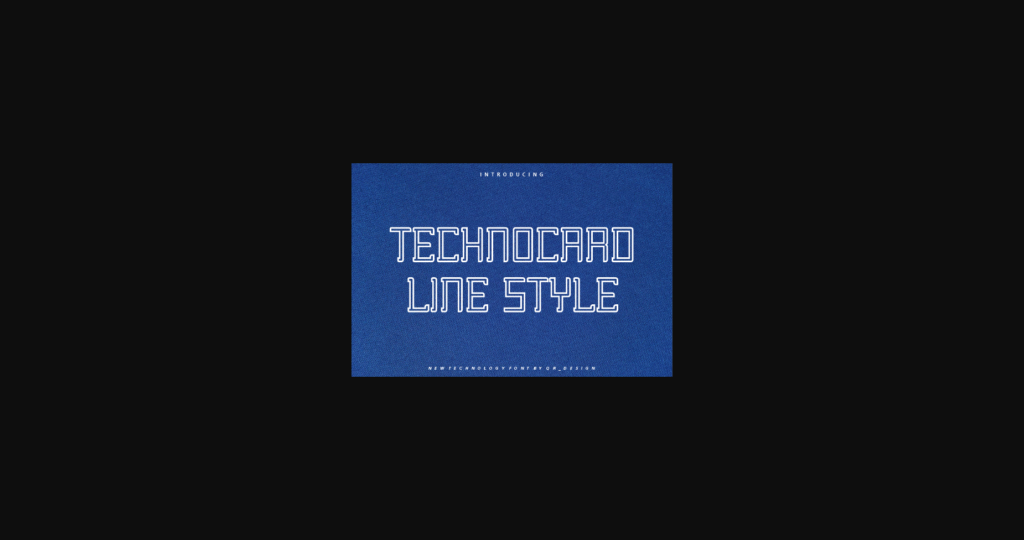 Technocard Line Font Poster 3