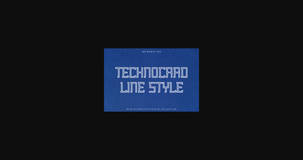 Technocard Line Font Poster 1