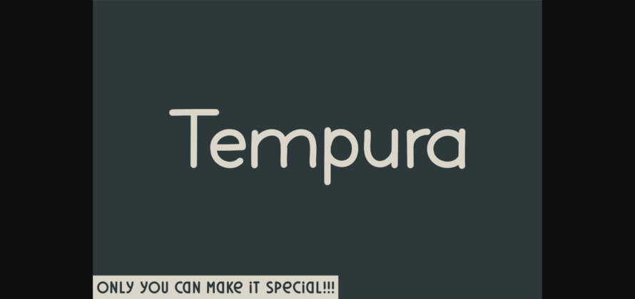 Tempura Font Poster 1