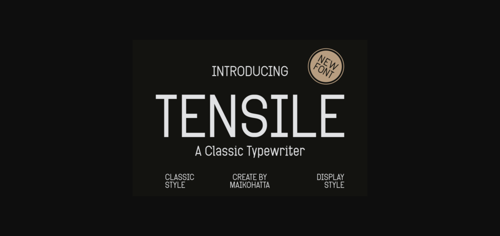 Tensile Font Poster 3