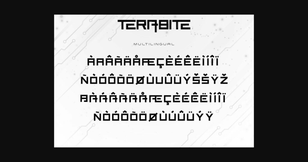 Terabite Font Poster 8