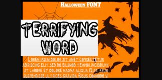 Terrifying Word Font Poster 1