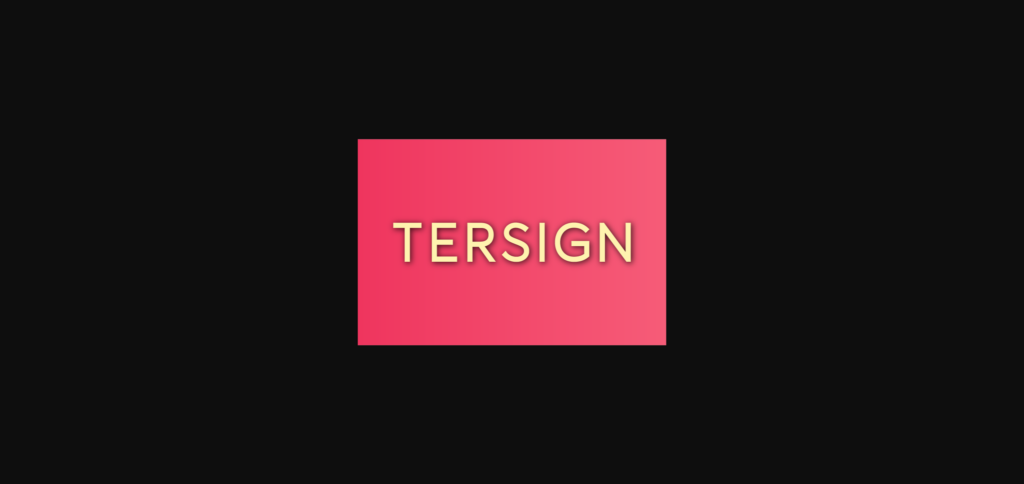 Tersign Font Poster 3