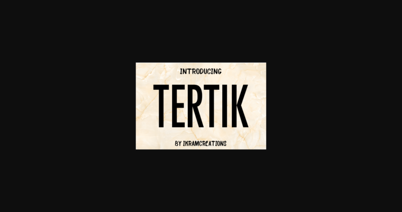 Tertik Font Poster 3