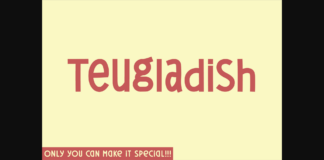 Teugladish Font Poster 1