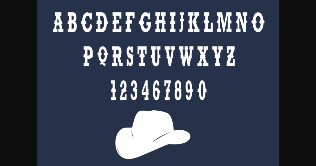 Texas Cowboy Black Font Poster 5