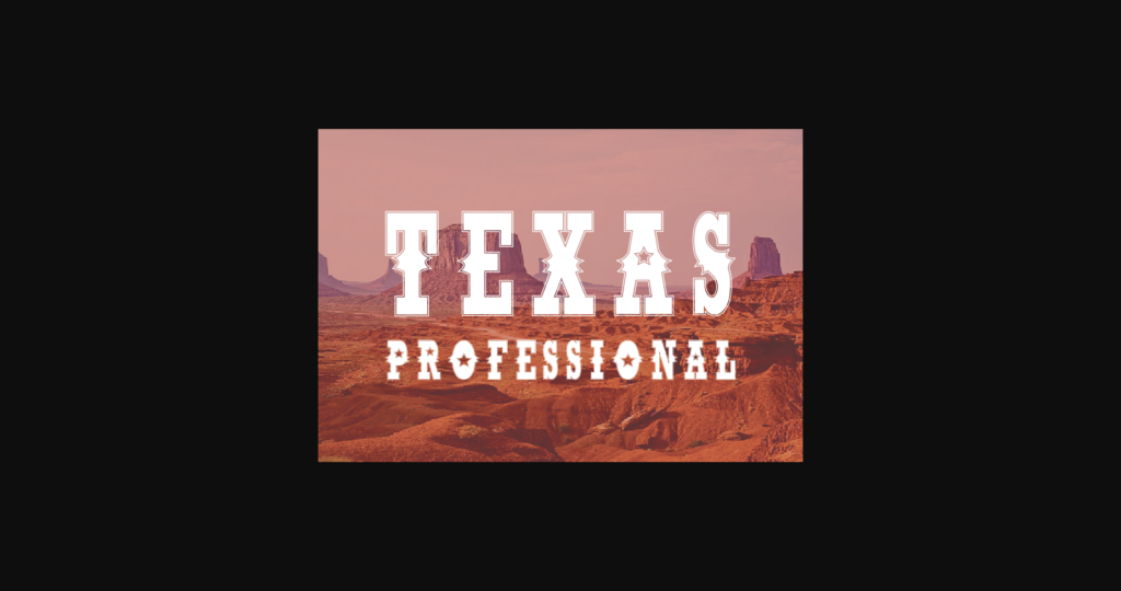 Texas Professional Font Poster 3