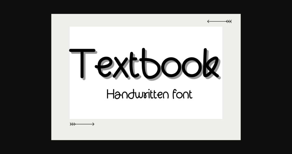 Textbook Font Poster 3