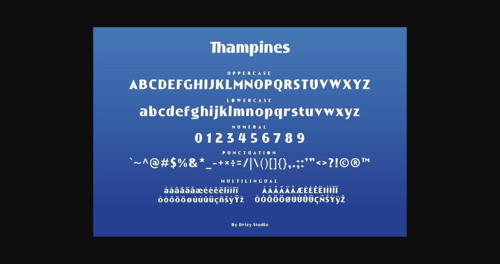 Thampines Font Poster 10