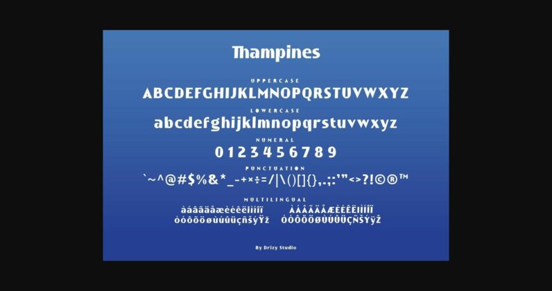 Thampines Font Poster 10