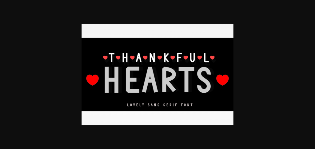 Thankful Hearts Font Poster 3