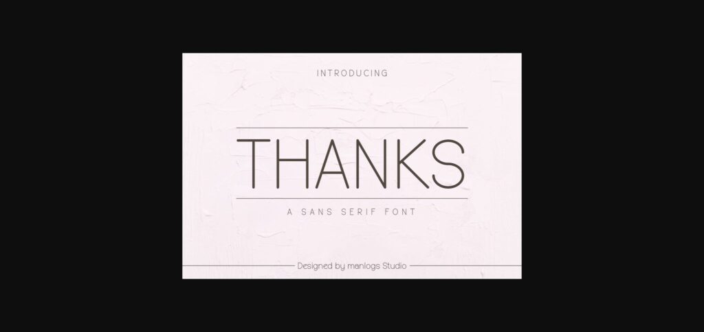 Thanks Font Poster 1